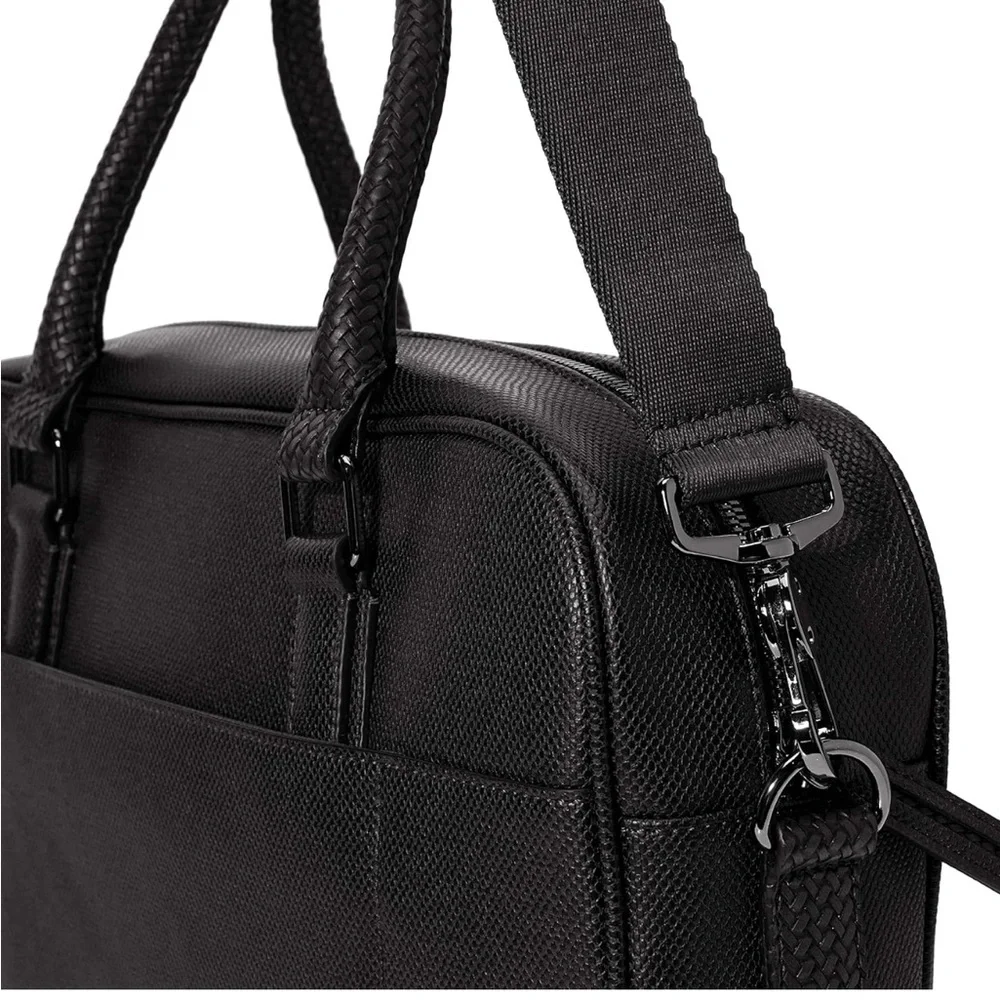 Ted Baker Men’s Black Faux Leather Document Bag / Briefcase